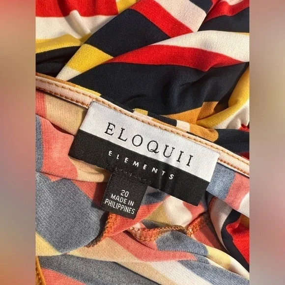 ELOQUII ELEMENTS Stripe Fit And Flare Dress size 20 - Picture 9 of 13
